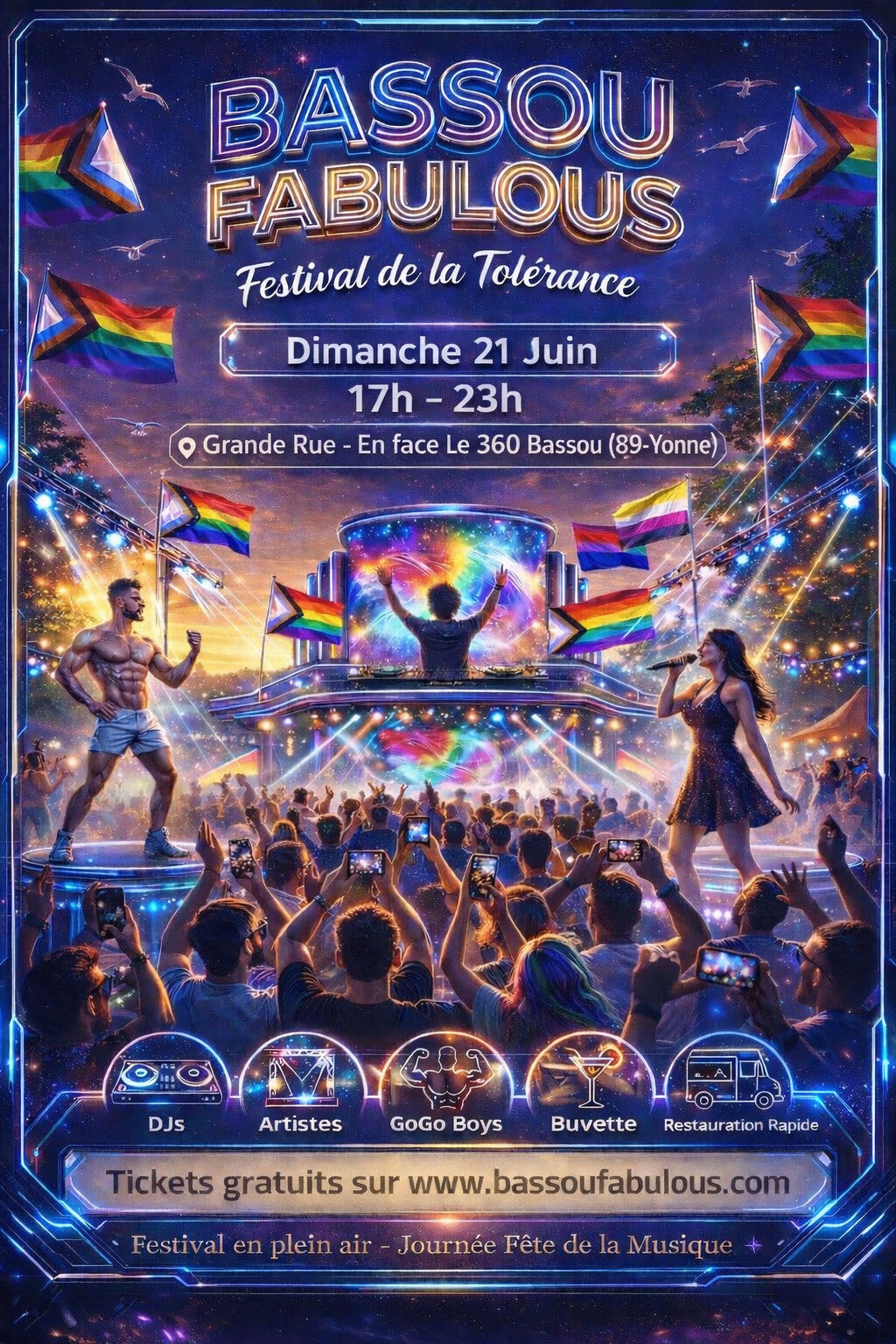 Affiche officielle du festival Bassou Fabulous 2026